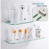 WANLIAN 8 Pcs Glass Clips Wall Mounted Glass Clamps Stainless