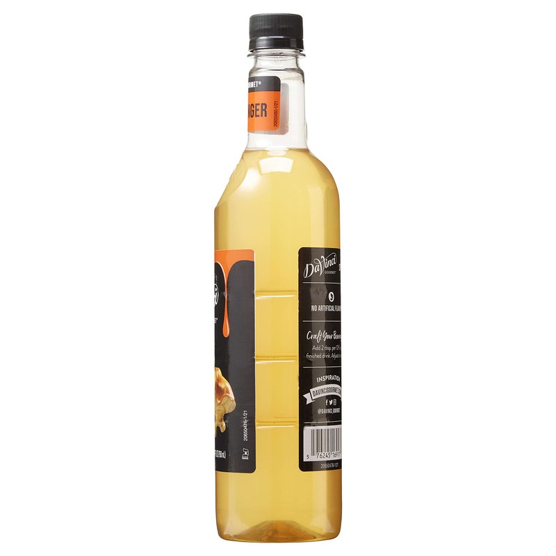DaVinci Gourmet Spicy Ginger Syrup, 25.4 Fluid Ounce (Pack of