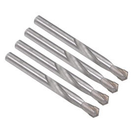 sourcing map Pack of 4 Carbide Twist Drill Bits 8 mm for Stainless Steel Copper Aluminium Zinc Alloy Iron