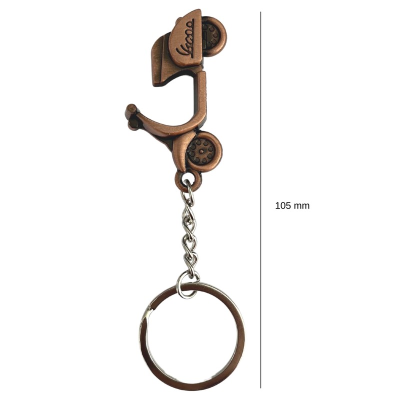 AUTOZOCO Vespa Motorcycle Metal Keyring Silver S, silver