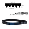 sourcing map 5PK510 V-Ribbed Belt, 5 Ribs, 510 mm Length