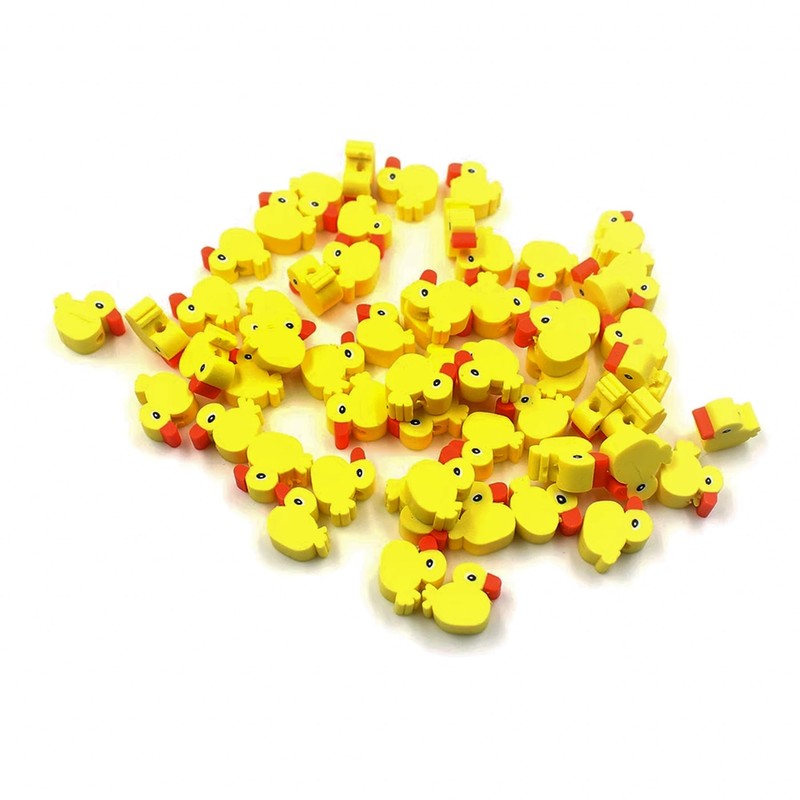 100 Pcs Polymer Clay Beads Heishi Spacer Beads Supplies (Duck)