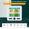 LCD Electronic Alarm Clock Temperature Humidity Monitoring Alarm for Indoor