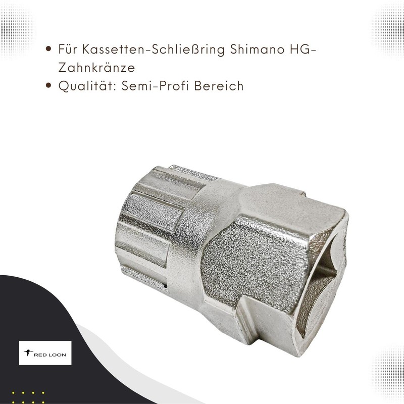 Red Loon Bicycle cassette puller sprocket mounting for Shimano HG