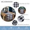 Table Runner White and Black Buffalo Plaid Table Runner Checkered