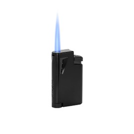 Xikar XK1 Single Jet Flame Torch Lighter, Innovative Technology, Single-Action Piezo Ignition, Burner Protection, Large Fuel Adjustment Knob and Fuel Window, Black