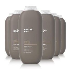 Method Method Men Body Wash, Cedar + Cypress, Paraben and Phthalate Free, 18 FL Oz (Pack of 6)