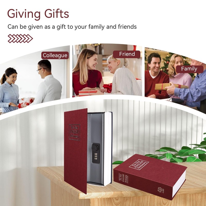 BuchSafe with Combination Lock, Book Safe Dictionary with Secret Hide,