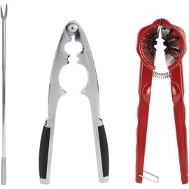 3uds Juego de Abridor Nueces, Incluye Cascanueces Manual y Quebrador Resistente y Palillos de Nuez para Nueces Langosta Cangrejo