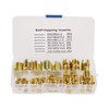 50 Pieces Self-Tapping Thread Insert, Brass Tone Thread Slotted Inserts