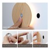 Vadifula Motion Sensor Night Light Wood Rechargeable Battery-Powered Stick-On Step