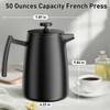 Secura 50oz French Press Coffee Maker – 304 Stainless Steel,