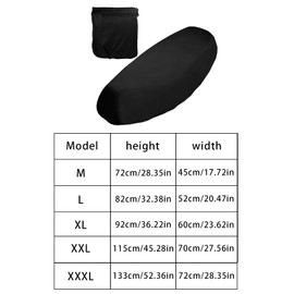 Universal Motorrad Sitzabdeckung, Bequeme Roller-Sitzbezüge, Sonnenschutz Motorrad Sitzbezug Schwarz, Wasserdichter Elastische Polyester-Sitzbezug für Motorräder und Elektrofahrzeug Schutz (XL)