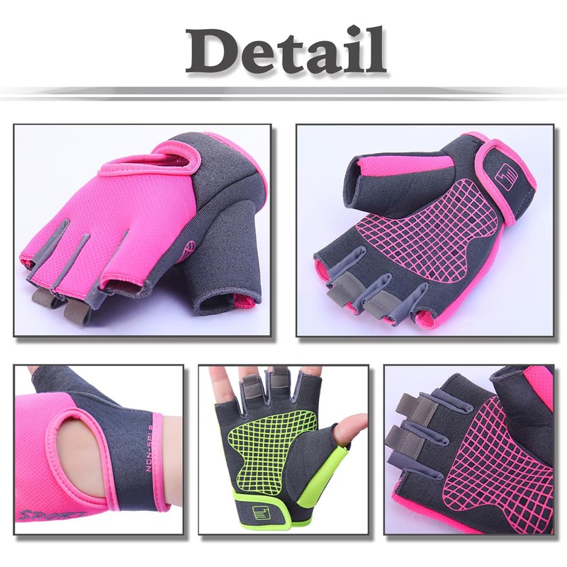 White Fang NT364 Gloves, Half Finger, Fitness, Training, Anti-Slip, Men's,