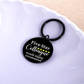 Coworker Leaving Gifts for Women, Funny Coworker Gifts for Women Men, Appreciation Goodbye Farewell Gift for Coworkers, Cool Work Besties Keychains for Colleagues, Emotional Support Coworkers Keychain