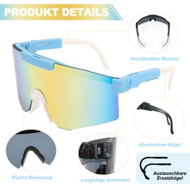 Homelyxe Sports Sunglasses Polarized Cycling Glasses Men Women UV400 Protection Adjustable Speed Glasses for Cycling Running Skiing Golf Motorcycle Green