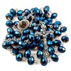 Nazareth Store Deep Blue Crystal Beads Rosary Catholic Necklace Holy