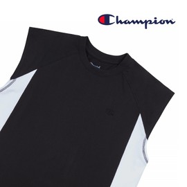 Champion Big and Tall Muscle T Shirts for Men - Cotton Mens Sleeveless Tees Black/White