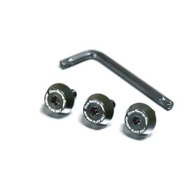 KYO-EI NPBK3P Kics NUMBER PLATE BOLT Pack of 3 (Ordinary Cars) Black