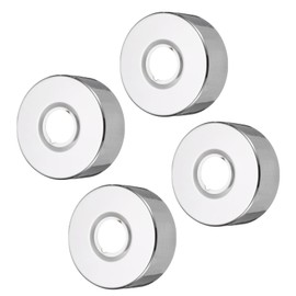 sourcing map 4pcs Shower Arm Flange 80mm/3.1" OD Escutcheon Plate Stainless Steel Round Plumbing Cover Plates for 25mm/1" Dia Water Pipe Faucet Decoration, Silver Tone