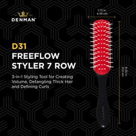 トリコインダストリーズ デンマンブラシ フリーフローシリーズ D31 レッド 1本