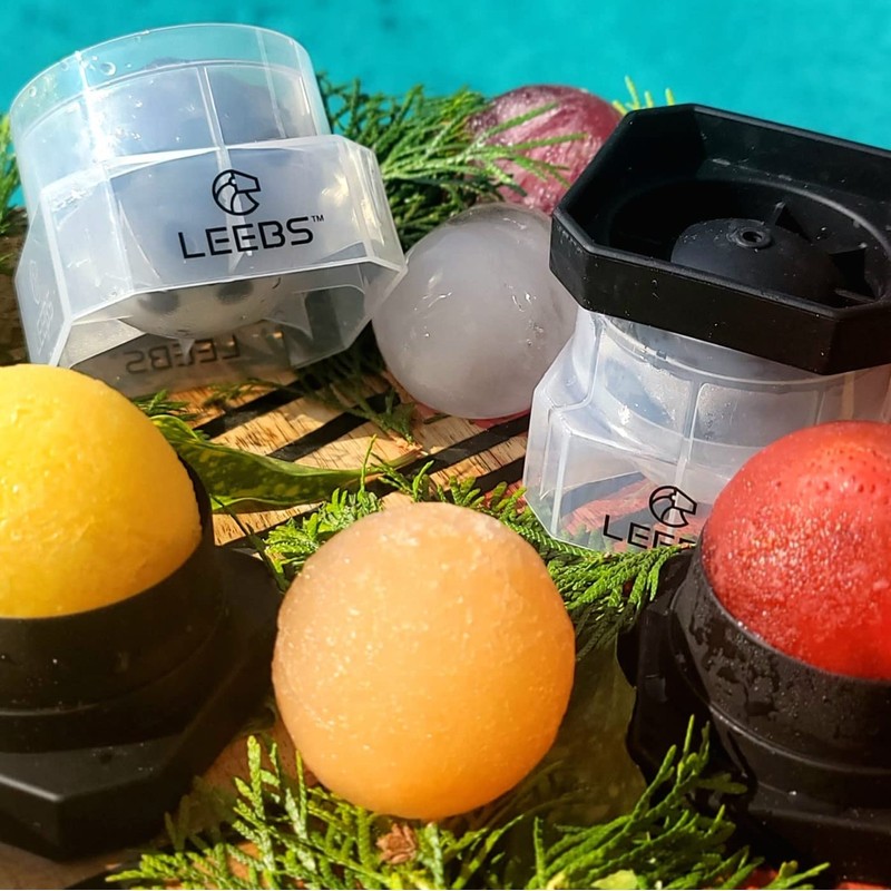 Silicone Freezer Press Sphere Ice Ball Maker Mold, 3 Pack