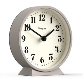 NEWGATE® Theatre Fireplace Clock - Quiet Sweep "No Tick" Mantel Clock - Small Clock - Mantel Clocks - Minimalist Dial (Stone)