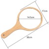 lasenersm 1 Piece Wooden Makeup Mirror Round Handheld Mirror with