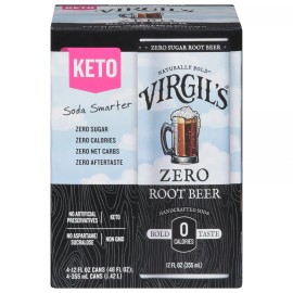 Virgil's Virgils Rootbeer Zero Sugar 4 Pk 48 FO (Pack Of 6)