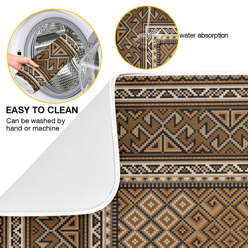 ElliTarr Dish Drying Mat for Kitchen Counter, Microfiber Absorbent Dish