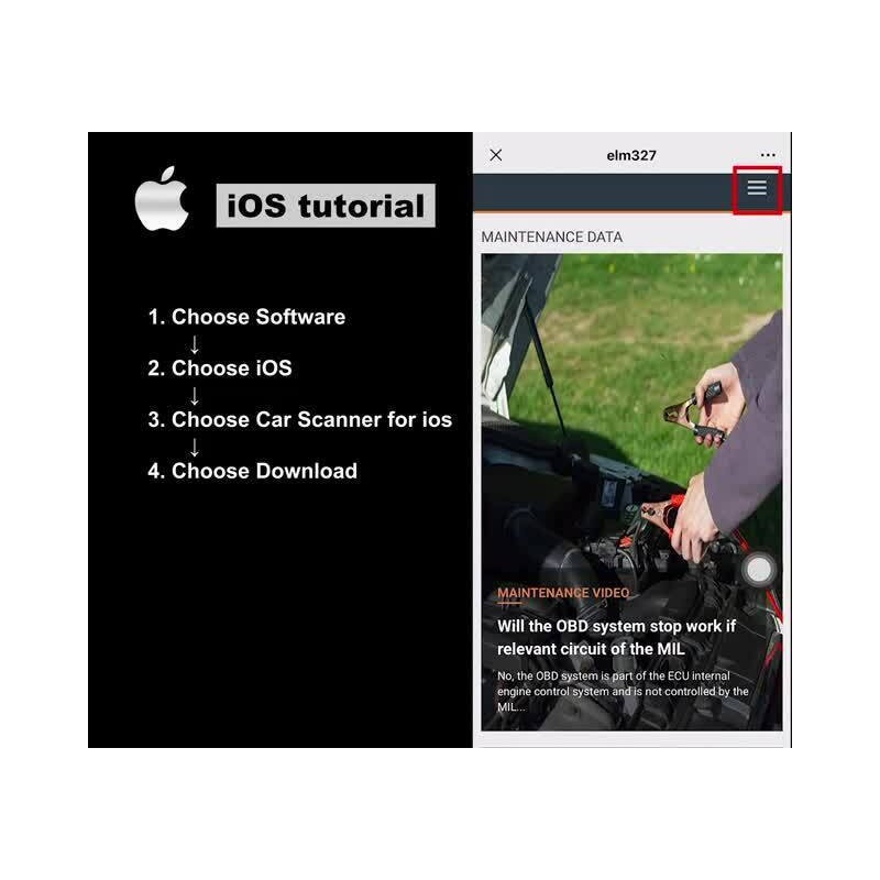 ELM327 Car Bluetooth OBD2 Scanner Code Reader Automotive Diagnostic OBDII