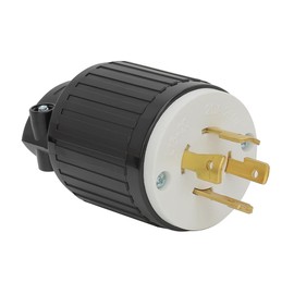 Nema L15-20P Flanged Outlet with Waterproof Cover, 15-20P Lock in 3 Pole 4 Wire 20AMP 250V Male Receptacle,UL Verified Nema L15-20P Outlet Black Color