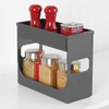 mDesign Spice Rack for Kitchen Cupboard - Extendable Kitchen Rack