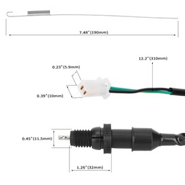 2 Wires Brake Switch Universal Brake Lamp Light Switch Rear Foot Replacement for ATV Dirt Bike Moped