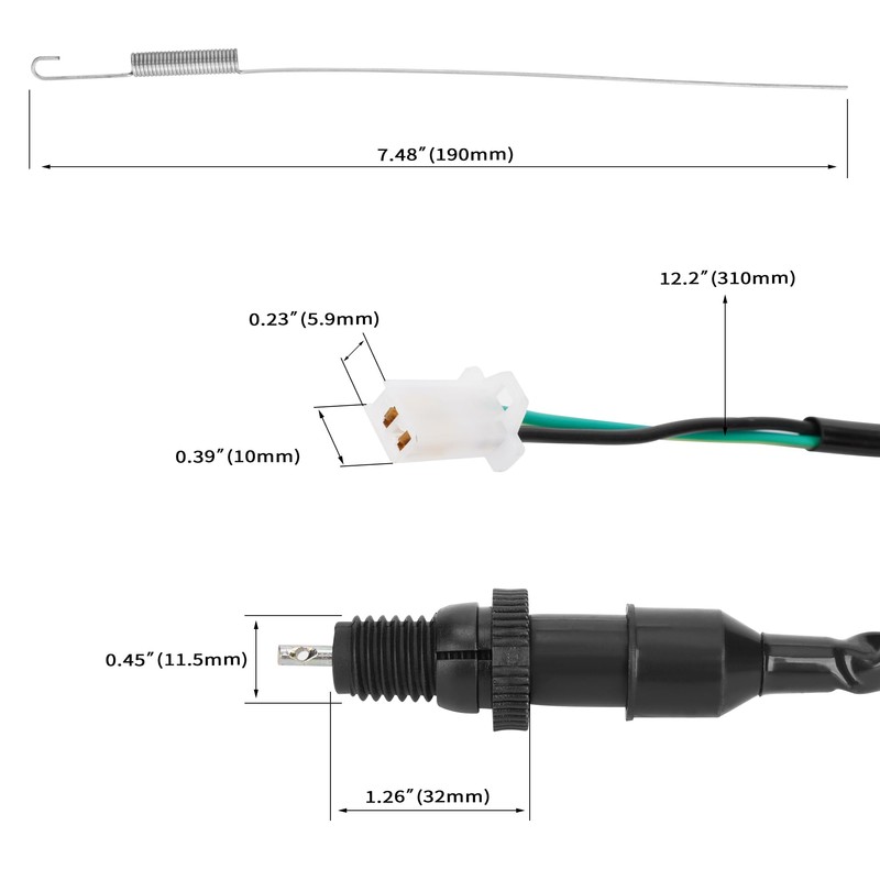 2 Wires Brake Switch Universal Brake Lamp Light Switch Rear