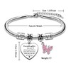 AMZQ My Granddaughter Gifts Inspirational Charm Pink Butterfly Bracelet Gift