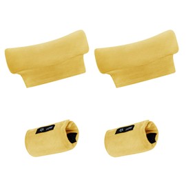 Soft Polyester Spandex Stretchy Velvet Crutch Pads, Durable and Long Lasting (yellow)
