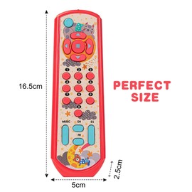 Aolso Learning Fun Remote Control, Children's Remote Control Baby Toy with Music Learning Content, Baby Learning Toy, Children's Toy Remote Control, Early Learning Toy, Baby Toy from 6 Months (Red)