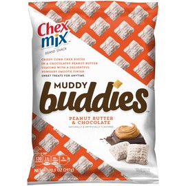 Chex Mix, Muddy Buddies, Peanut Butter and Chocolate, 10.5 Ounce (Pack of 4)