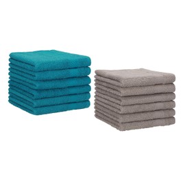 Betz Palermo Guest Towel Set 100% Cotton Size 30 x 50 cm Petrol Stone Set of 12