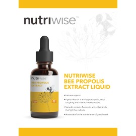Nutriwise Bee Propolis Alcohol Free Immune Support Sore Throat Relief