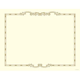 Great Papers! Linked Cast Iron Gold Foil Certificate, 8.5" x 11", 12 Count (2012198)