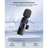 KUKIHO Wireless Lavalier Microphone, 2 Pack Mini Mic with Noise