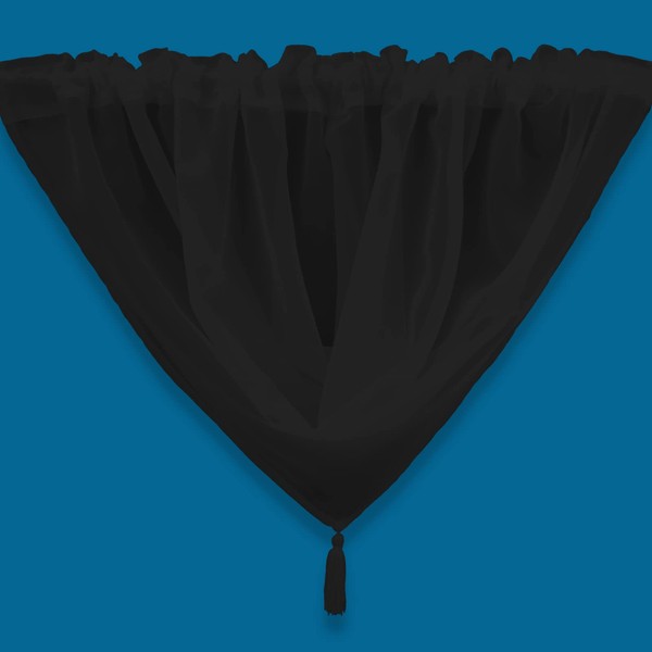 Plain Tasseled Voile Swags Net Curtains Voile Swag Valance Pelmet