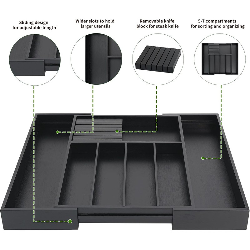 Vaefae Cocina, Soporte para Utensilios Extensibles