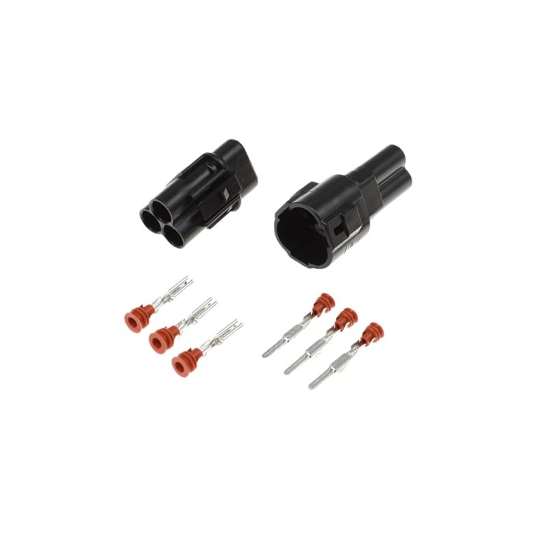 BLACK MALE & FEMALE PAIR 2, 3 & 4 PIN/WAY