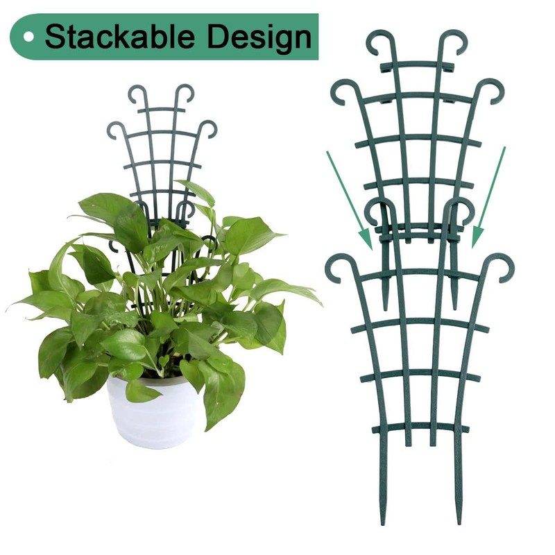 UWIOFF Trellis for Potted Plants, Stackable Small Indoor Plant Trellis