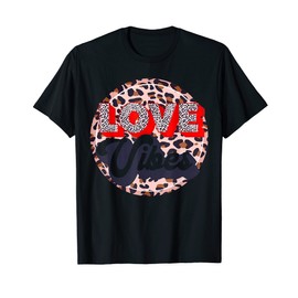 Leopard Buffalo Plaid Bo.ho Style Love Vibes Valentines Day T-Shirt