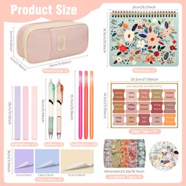 Flelamo Bible Study Kit, Bible Journaling Supplies for Women, No Bleed Highlighters and Pens No Bleed, Journaling Kit for Gift-pink