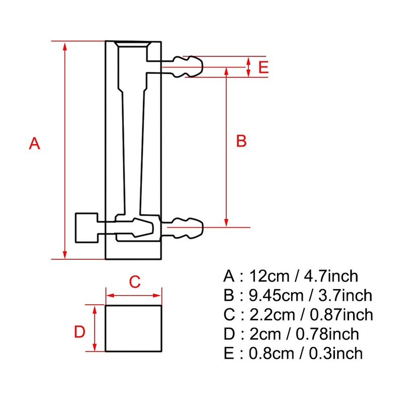 Flow Meter with Control Valve LZQ-7 Flowmeter 1-10LPM Flowmeter Support